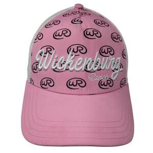 Wickenburg Ranch Trucker Hat Pink OS Adjustable Embroidered Mesh Back Pukka